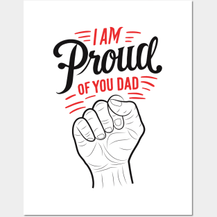 'm proud of you dad Typography Tshirt Design Posters and Art